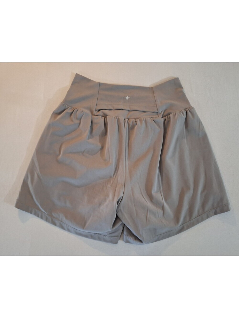 Halara SoftlyZero Airy Super High Waisted 2-in-1 Yoga Shorts Grey Taupe *Read